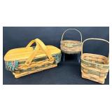 A Trio of Longaberger Christmas Collection Baskets