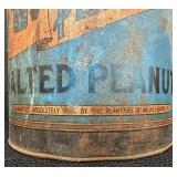 Antique 1920s Rustic The Planters Salted Peanut Tin