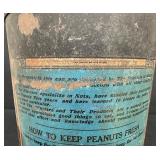Antique 1920s Rustic The Planters Salted Peanut Tin