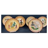 A Sweet Collection of Pennington and Glenview Pottery Stuman Yuletide Plates