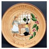 A Sweet Collection of Pennington and Glenview Pottery Stuman Yuletide Plates