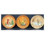 Pennington Pottery Stumar Christmas Collection Plates