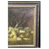 Wheat Stacks #1 by Robert Maione (1932-1987) Oil on Canvas - Signed and Dated 1970