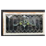 Vintage Stained Glass Window Panel