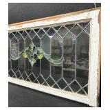 Vintage Stained Glass Window Panel