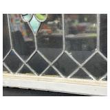Vintage Stained Glass Window Panel