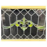 Vintage Stained Glass Window Panel