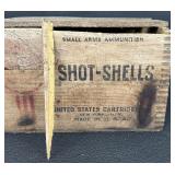 Vintage United States Cartridge Company Shot-Shells, Small Arms Ammunition Wooden Crate