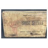 Vintage United States Cartridge Company Shot-Shells, Small Arms Ammunition Wooden Crate