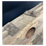 Primitive Wooden 30" Steampunk Mill Industrial Wood Pulley