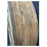 Primitive Wooden 30" Steampunk Mill Industrial Wood Pulley