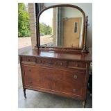 Lovely Antique Dress with Five Drawers and Mirror