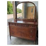 Lovely Antique Dress with Five Drawers and Mirror