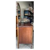 Lovely Antique Dress with Five Drawers and Mirror