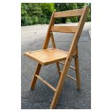 Wooden Folding Chairs - Set of Six