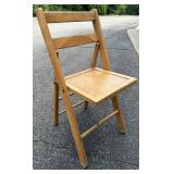 Wooden Folding Chairs - Set of Six
