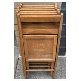 Wooden Folding Chairs - Set of Six