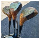 Great Vintage MacGregor Golf Bag with MacGregor and Jack Nicolaus Clubs