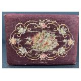 Antique Needlepoint Footstool
