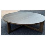 Beautiful Restoration Hardware Breton Round Coffee Table - Color is Caramel Oak - Like New!!