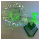 Uranium Glass and Green Glass Collection