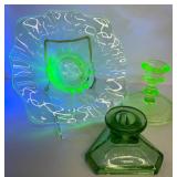 Uranium Glass and Green Glass Collection