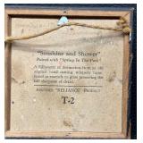 Vintage Silhouette Reverse Painted Glass Pieces