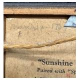 Vintage Silhouette Reverse Painted Glass Pieces