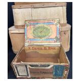 A Nice Variety of Rustic Wood Baskets and Misc Boxes