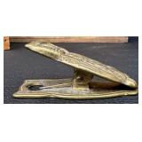 Fun Assortment of Old Wood Items and Brass Owl Clip