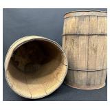 A Pair of Vintage Wood Barrels / Nail Kegs