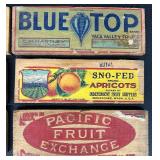 Vintage Wooden Crate Advertising Plaques - Lot of 7