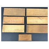 Vintage Wooden Crate Advertising Plaques - Lot of 7