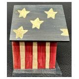 Longaberger All American Patriot Basket (1997), Large Picnic Basket and Decorate Bird House