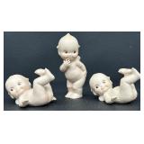 Three Vintage Cute Ceramic Kewpie Dolls by Enesco - 1991
