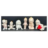 A Cute Collection of Ceramic Kewpie Dolls - Lot of Six