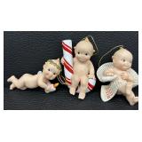 The Danbury Mint Kewpie Christmas Ornament Collection with Bonus 1994 Ornament and Original Storage Box