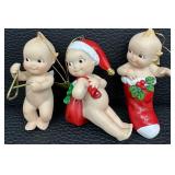 The Danbury Mint Kewpie Christmas Ornament Collection with Bonus 1994 Ornament and Original Storage Box