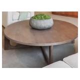 Beautiful Restoration Hardware Breton Round Coffee Table - Color is Caramel Oak - Like New!!