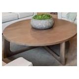 Beautiful Restoration Hardware Breton Round Coffee Table - Color is Caramel Oak - Like New!!