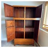 Vintage Chinese Wardrobe with Cloisonné Panels