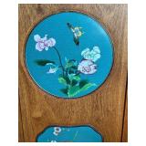 Vintage Chinese Wardrobe with Cloisonné Panels
