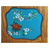 Vintage Chinese Wardrobe with Cloisonné Panels