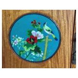 Vintage Chinese Wardrobe with Cloisonné Panels