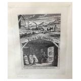 Framed George Cruikshank Etching 