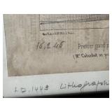 Framed Original Lithograph by Daumier, Professeurs et Moutards