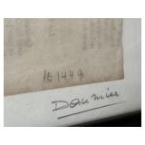 Framed Original Lithograph by Daumier, Professeurs et Moutards