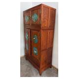 Vintage Chinese Cabinet with Cloisonné Panels