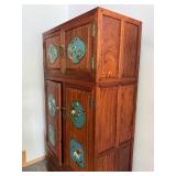 Vintage Chinese Cabinet with Cloisonné Panels