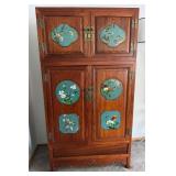 Vintage Chinese Cabinet with Cloisonné Panels